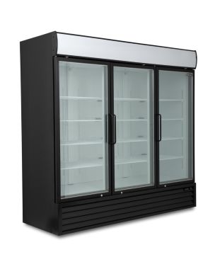 Triple Hinged Glass Door Freezer Display Merchandiser