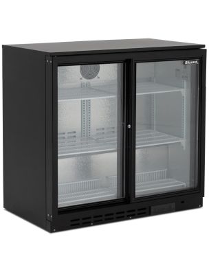 Low Height Double Sliding Glass Door Bottle Cooler