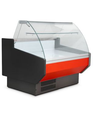 1m Curved Glass Serve Over Counter