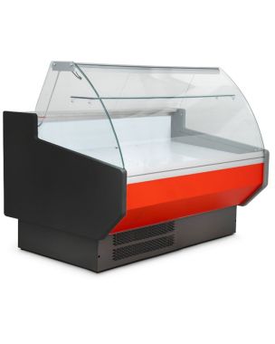 1.3m Curved Glass Serve Over Counter