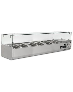 1/3 Gastronorm Prep Top with Glass Cover 1500mm(W)