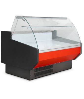 1.3m Curved Glass Serve Over Counter