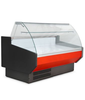 1.5m Curved Glass Serve Over Counter